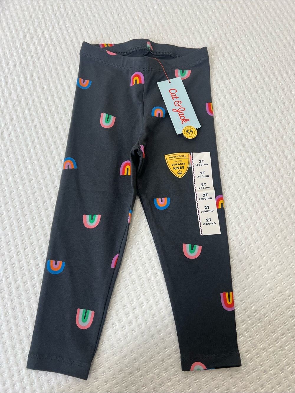 Cat & Jack Navy Leggings with Multicolor Rainbow Motif - Kids